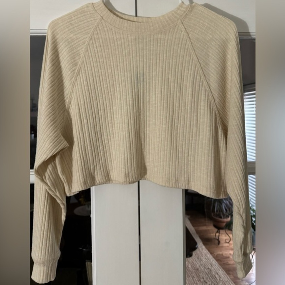 Light weight long sleeve crop top